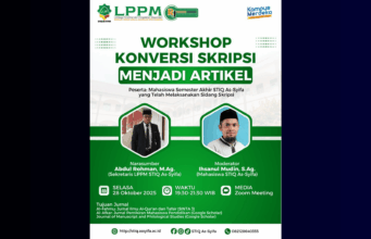 Workshop Konversi Skripsi Menjadi Artikel Ilmiah, Mahasiswa Siap Melahirkan Publikasi